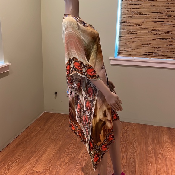 Yuka Beach Multi-colored With Bird And Rhinestones Size L - Picture 5 of 10